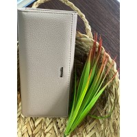 Жіночий гаманець з пористої еко-шкіри бежевого кольору 32384