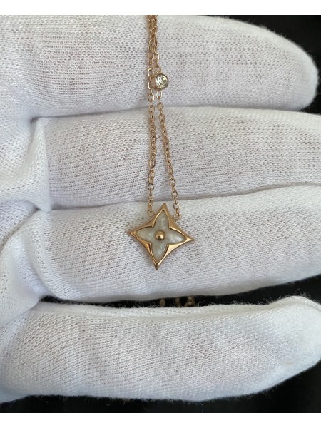 Кулон "Зірочка" з ланцюжком золотого кольору 32421