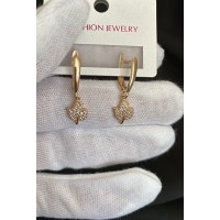 Сережки Ліана англійський замок золотого кольору 32424