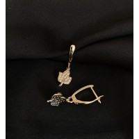 Сережки Ліана англійський замок золотого кольору 32424