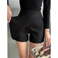 Класична спідниця-шорти чорного кольору 32428