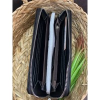 Жіночий гаманець з еко-шкіри чорного кольору 32477