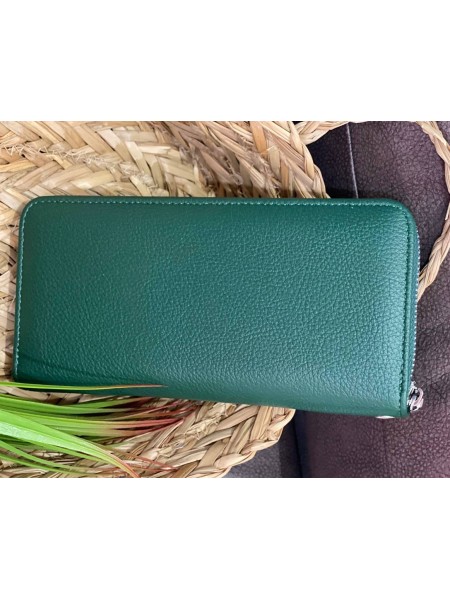 Жіночий гаманець з еко-шкіри смарагдового кольору 32479