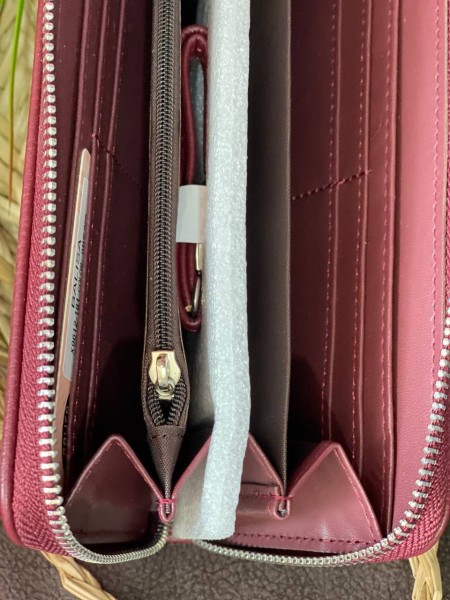 Жіночий гаманець з еко-шкіри бордового кольору 32480