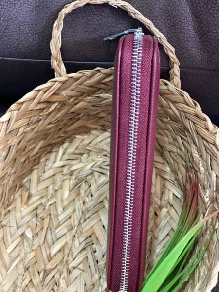 Жіночий гаманець з еко-шкіри бордового кольору 32480