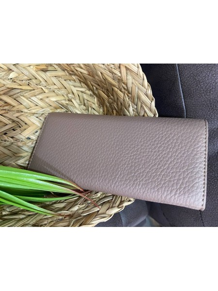 Жіночий гаманець з гладкою еко-шкіри кавового кольору 32482