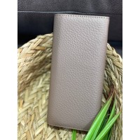 Жіночий гаманець з гладкою еко-шкіри бежевого кольору 32483