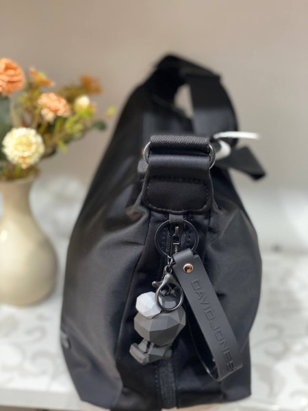 Жіноча повсякденна сумка через плече з еко-шкіри чорного кольору 32508