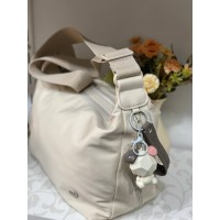 Жіноча повсякденна сумка через плече з еко-шкіри молочного кольору 32512