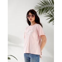 Жіноча футболка з малюнком рожевого кольору 32550