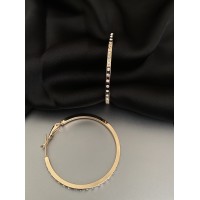 Сережки Кільця з камінням золотого кольору 32599