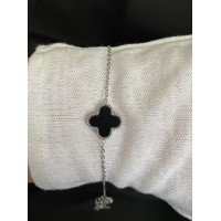 Браслет Конюшина двосторонній срібного кольору замок карабін 32610