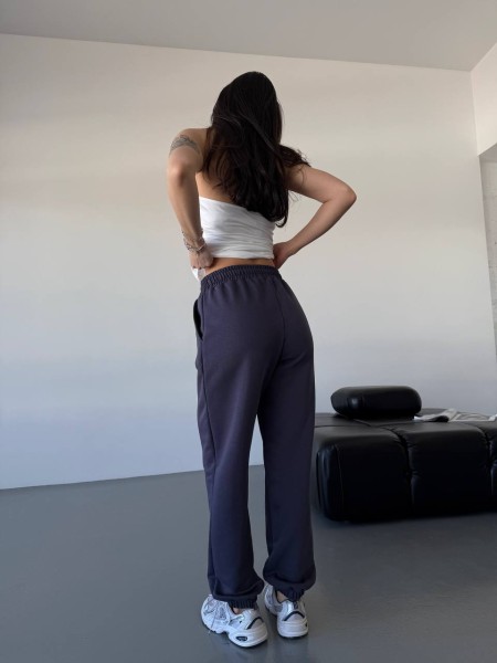 Жіночі спортивні штани графiтового кольору 32711