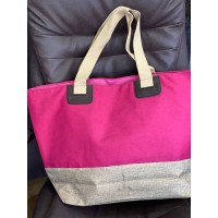 Жіноча пляжна сумка на плече малинового кольору 32742