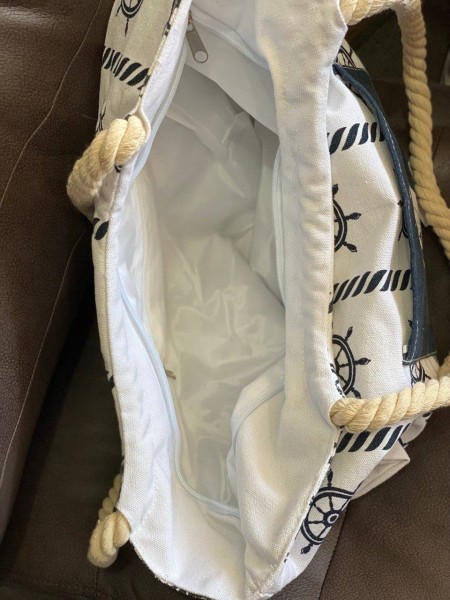 Жіноча пляжна сумка молочного кольору 32749