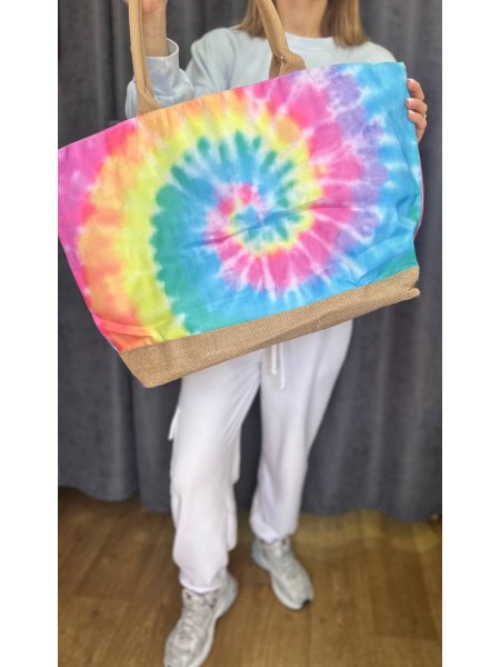 Жіноча пляжна сумка комбiнованого кольору 32751