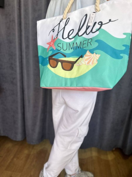 Жіноча пляжна сумка зеленого кольору 32752