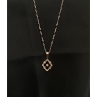 Кулон Квіточка з ланцюжком золотого кольору 32764