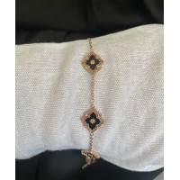 Браслет Цветочки золотого цвета замок карабин 32768