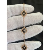 Браслет Цветочки золотого цвета замок карабин 32768