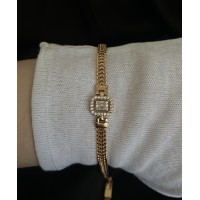 Браслет золотого кольору замок шарнір 32769