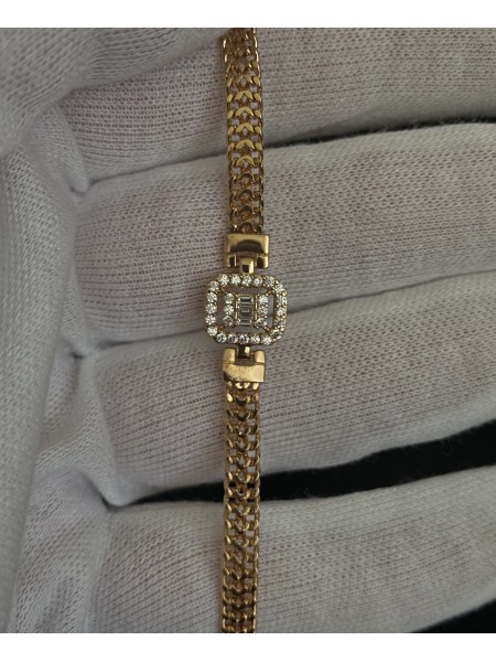 Браслет золотого кольору замок шарнір 32769