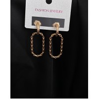 Сережки ланцюг золотого кольору штифтовий замок 32771