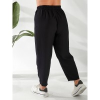 Жіночі штани вільного крою чорного кольору 32790