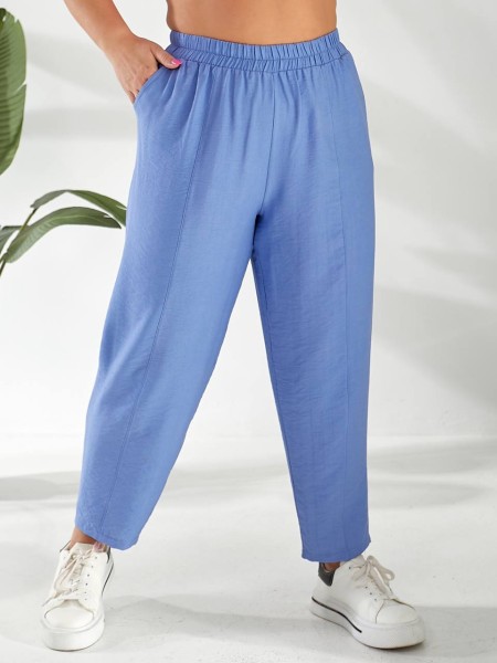 Жіночі штани вільного крою блакитного кольору 32791