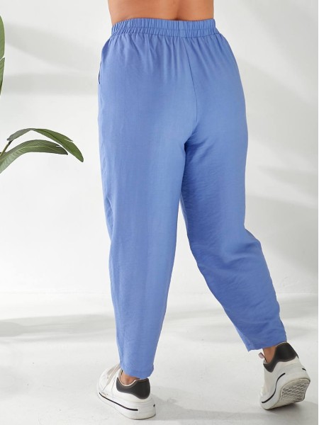 Жіночі штани вільного крою блакитного кольору 32791