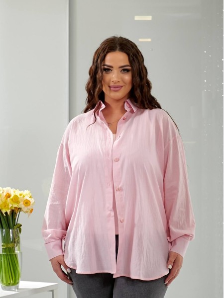 Жіноча бавовняна сорочка рожевого кольору 32798