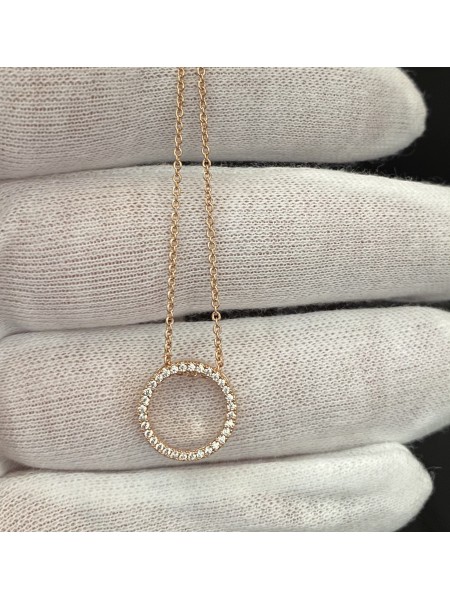 Підвіска Кільце з ланцюжком золотого кольору 32808