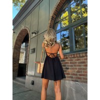 Літній сарафан з відкритою спинкою чорного кольору 32885