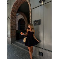 Літній сарафан з відкритою спинкою чорного кольору 32885