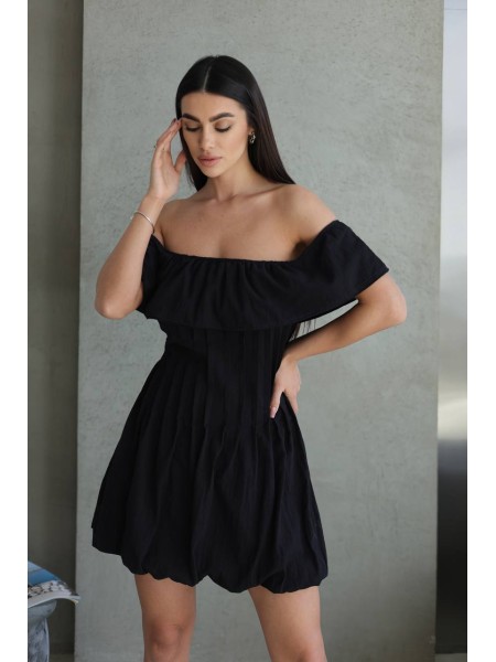 Легка сукня міні чорного кольору 32938