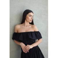 Легка сукня міні чорного кольору 32938