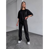 Жіночий спортивний костюм чорного кольору 32943