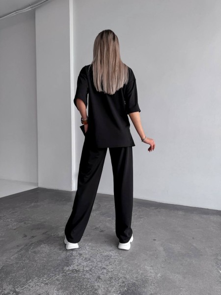 Жіночий спортивний костюм чорного кольору 32943