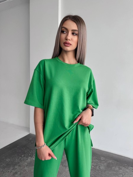 Жіночий спортивний костюм зеленого кольору 32945