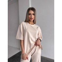 Женский спортивный костюм бежевого цвета 32946