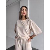 Женский спортивный костюм бежевого цвета 32946