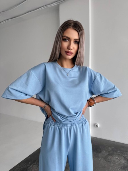 Жіночий спортивний костюм блакитного кольору 32947