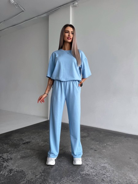 Жіночий спортивний костюм блакитного кольору 32947
