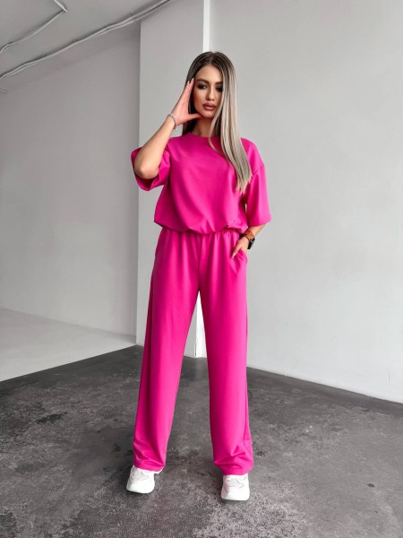 Жіночий спортивний костюм малинового кольору 32948