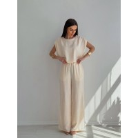 Жіночий повсякденний костюм бежевого кольору 32965