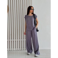 Жіночий повсякденний костюм графiтового кольору 32966