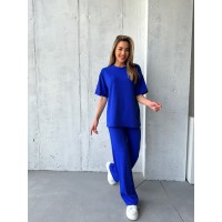 Жіночий прогулянковий костюм синього кольору 32998