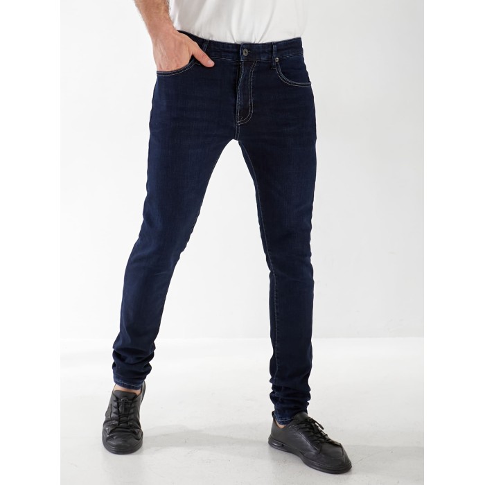 Джинсы Maxen Skinny мужские темно-синего цвета 33027