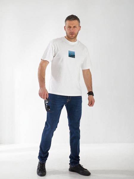 Джинси Marlin Skinny чоловічі темно-синього кольору 33031