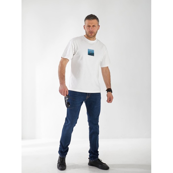 Джинси Marlin Skinny чоловічі темно-синього кольору 33031